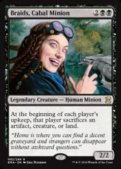 Braids, Cabal Minion Light Play, English Magic the Gathering MTG Eternal Masters - Image 1