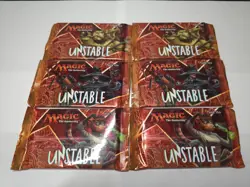 Lot of 6 Unstable Sealed Booster Packs English, MTG Magic: The Gathering - Image 1