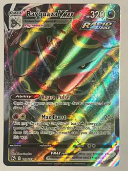 POKEMON RAYQUAZA VMAX RARE CROWN ZENITH 102/159 HOLO NM - Image 1