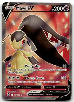 Mawile V 178/195 Ultra Rare Silver Tempest Pokemon Lightly Played - Image 1