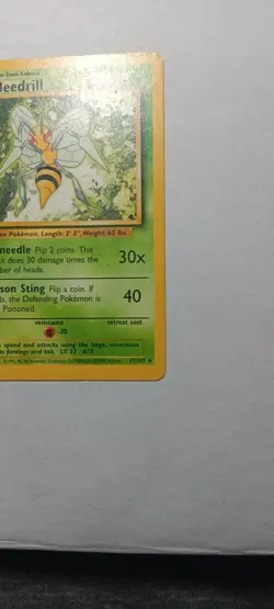 Beedrill 17/102 Base Set Unlimited Pokemon HP - Image 4