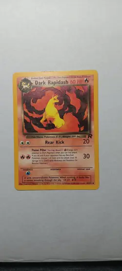 Dark Rapidash 44/82 Uncommon Team Rocket Pokemon Unlimited Heavily Played - Image 1