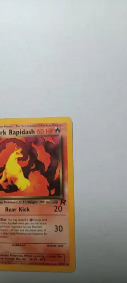Dark Rapidash 44/82 Uncommon Team Rocket Pokemon Unlimited Heavily Played - Image 3