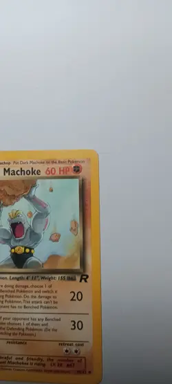 Dark Machoke Uncommon Unlimited Team Rocket 40/82 HP Pokemon TCG - Image 3