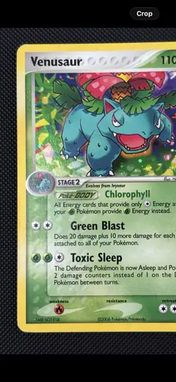 Pokemon TCG Venusaur 28/100 EX Crystal Guardians Holo Rare 2006 (MP) - Image 3