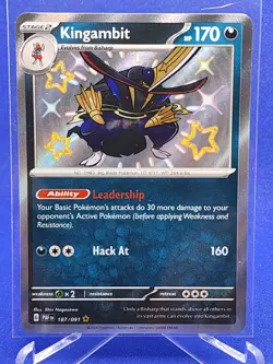 Pokemon Kingambit 187/091 Paldean Fates Shiny Ultra Rare Holo - Image 1