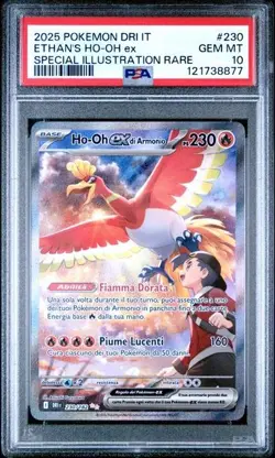 Pokemon PSA 10 Ho-Oh Ex di Armonio #230 SIR Rivali Predestinati 2025 Italiano - Image 2