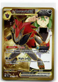 N's Zoroark ex 189/159 Hyper Rare Journey Together Pokemon NM b4 - Image 1