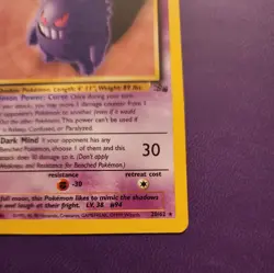 Pokemon Card Gengar 20/62 1ST EDITION Fossil Rare - Image 4