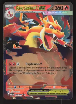 Mega Charizard Y ex 022/217 Pokemon TCG Ascended Heroes NM - Image 1