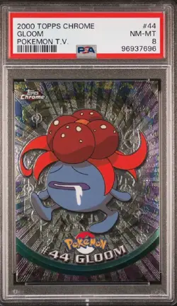 Pokemon Topps Chrome Gloom #44 Holo Foil, Vintage Pokemon T.V, PSA 9!!! - Image 1