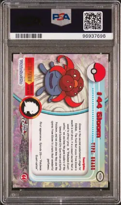 Pokemon Topps Chrome Gloom #44 Holo Foil, Vintage Pokemon T.V, PSA 9!!! - Image 2
