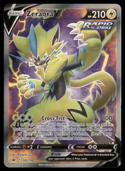 Zeraora V 165/198 Ultra Rare Chilling Reign Pokemon NM/M - Image 1