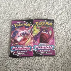 Pokemon TCG Fusion Strike Booster Pack Lot of 2 (10 Cards Each) English - Image 1