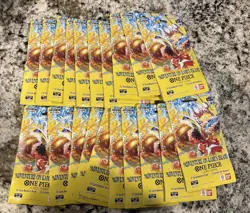 LOT OF 20 ONE PIECE OP-15 ADVENTURE ON KAMI'S ISLAND SLEEVED BOOSTER PACKS - Image 1