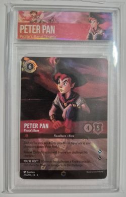 Disney Lorcana Enchanted Peter Pan Pirate's Bane } Error Eratta w/ Custom Case - Image 1