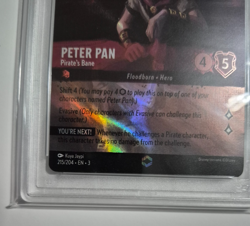 Disney Lorcana Enchanted Peter Pan Pirate's Bane } Error Eratta w/ Custom Case - Image 5