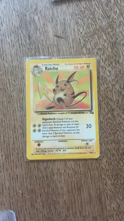 Pokemon TCG Fossil Raichu Non-Holo Card 29/62 Lightly Played - Image 1