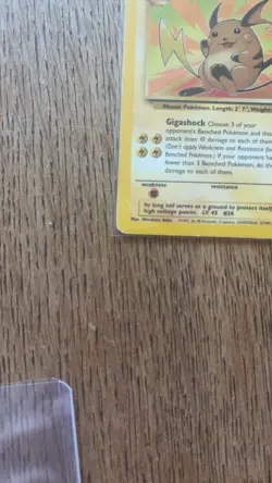 Pokemon TCG Fossil Raichu Non-Holo Card 29/62 Lightly Played - Image 2