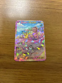 PIKACHU Barbie Cracked Ice Holo Margo Robbie Trading Card Glossy - Image 1