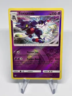 Toxicroak 55/147 Reverse Holo Pokemon TCG- NM/M - Image 1