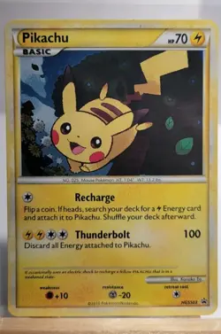 Pikachu HGSS03 Promo HGSS Black Star Promos Pokemon DMG - Image 1