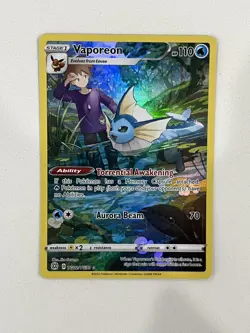 Pokemon TCG Vaporeon Sword & Shield Brilliant Stars Tg02/Tg30 Holo Secret Rare - Image 1