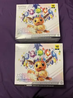 Pokemon TCG Prismatic Evolutions Elite Trainer Box Lot of 2, English 2025 - Image 1