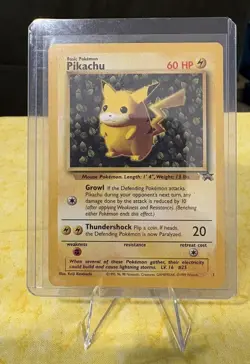 Pokemon TCG Pikachu 1 Wizards Black Star Promos MP/HP - Image 1