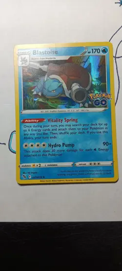 Pokemon TCG Blastoise 17/78 Pokemon GO Set Holo Rare HP - Image 1