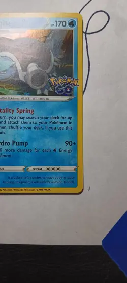 Pokemon TCG Blastoise 17/78 Pokemon GO Set Holo Rare HP - Image 4