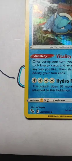 Pokemon TCG Blastoise 17/78 Pokemon GO Set Holo Rare HP - Image 5