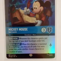 Lorcana Mickey Mouse-Bob Cratchit Storyborn Hero 219/204 Foil - Image 2