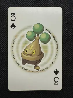 Pokemon Bonsly 3 of Clubs Pearl Playing Card Palkia Back Poker Nintendo - Image 1