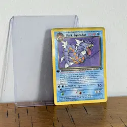Pokemon Card: Team Rocket 1st Edition Rare Non-Holo : Dark Gyarados 25/82 Used - Image 1