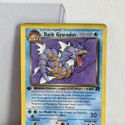 Pokemon Card: Team Rocket 1st Edition Rare Non-Holo : Dark Gyarados 25/82 Used - Image 2