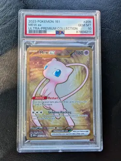 Pokemon TCG PSA 10 GEM MINT 2023 Metal 151 Ultra-Premium Collection MEW EX #205 - Image 1