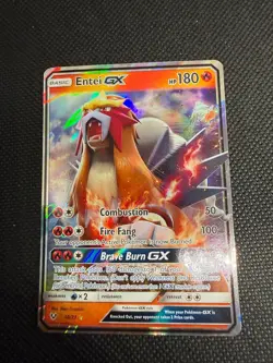 Entei GX 10/73 Holo GX Rare Shining Legends Pokemon Near Mint - Image 1