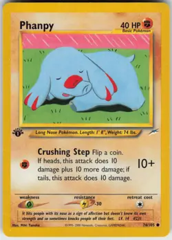 Phanpy 76/105 Common Neo Destiny Pokemon 1st Edition Lightly Played - Image 1