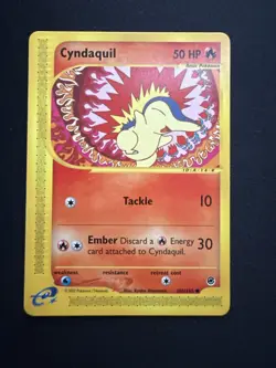 Pokemon TCG Cyndaquil Expedition Base Set 105/165 Regular Common - Image 1