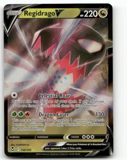 REGIDRAGO V 135/195 V RARE SILVER TEMPEST POKEMON NEAR MINT - Image 1