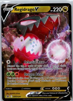 Pokemon TCG Regidrago V SWSH281 SWSH Black Star Promos Holo NM - Image 1