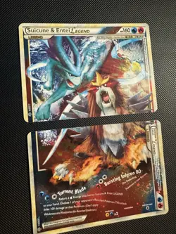 Suicune & Entei Legend Set - 94/95 & 95/95 - Pokemon Unleashed Ultra Rare LP - Image 1
