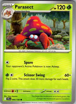 Parasect Journey Together 005/159 Common Pokemon Near Mint - Image 1