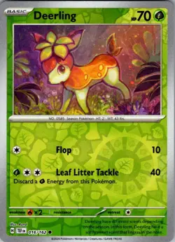 Deerling Temporal Forces 016/162 Common Reverse Holo Pokemon Near Mint - Image 1