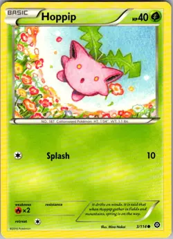 Hoppip Steam Siege 3/114 Common Pokemon Near Mint - Image 1