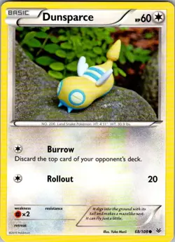 Dunsparce Roaring Skies 68/108 Common Pokemon Near Mint - Image 1