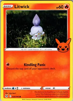 Litwick Trick or Trade BOOster 2023 024/196 Common Pokemon Near Mint - Image 1