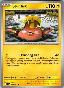 Stunfisk Ascended Heroes 062/217 Common Pokemon Near Mint - Image 1