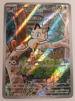 Pokemon Phantasmal Flames Meowth 106/094 Full Art Holo Rare Normal Type - Image 1
